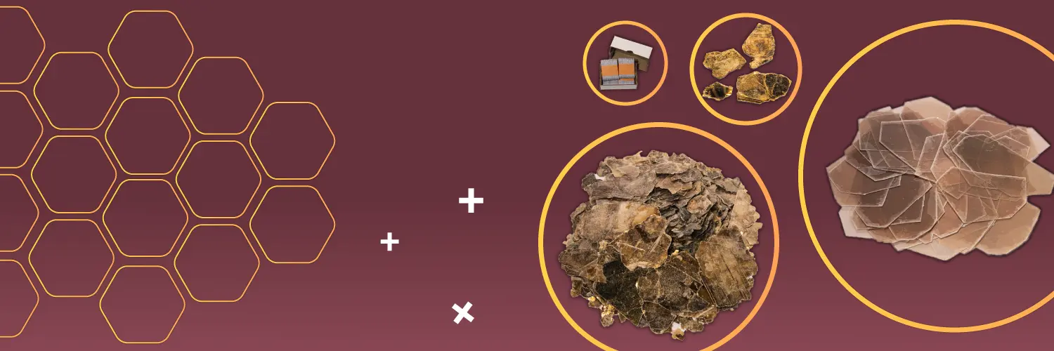 Get best qualities of Fabricated Mica, Mica Splitings and  Glass Mica